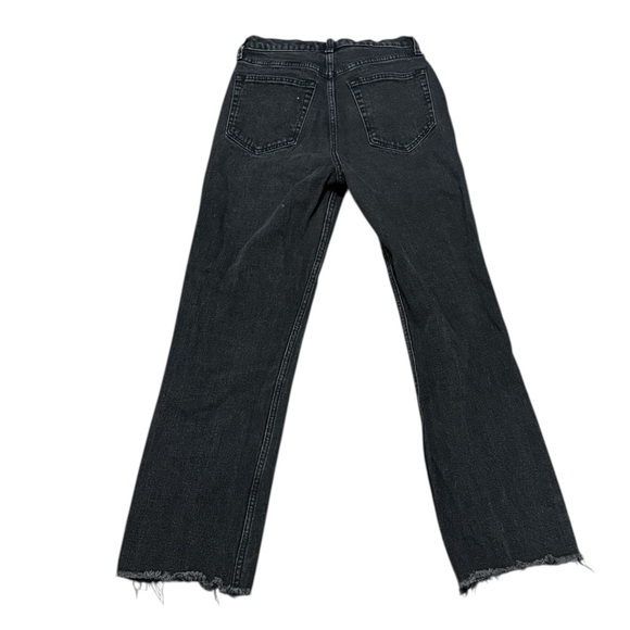 Abercrombie & Fitch Black Ankle Straight Leg Ultra Rose Sz 27 - Picture 2 of 4